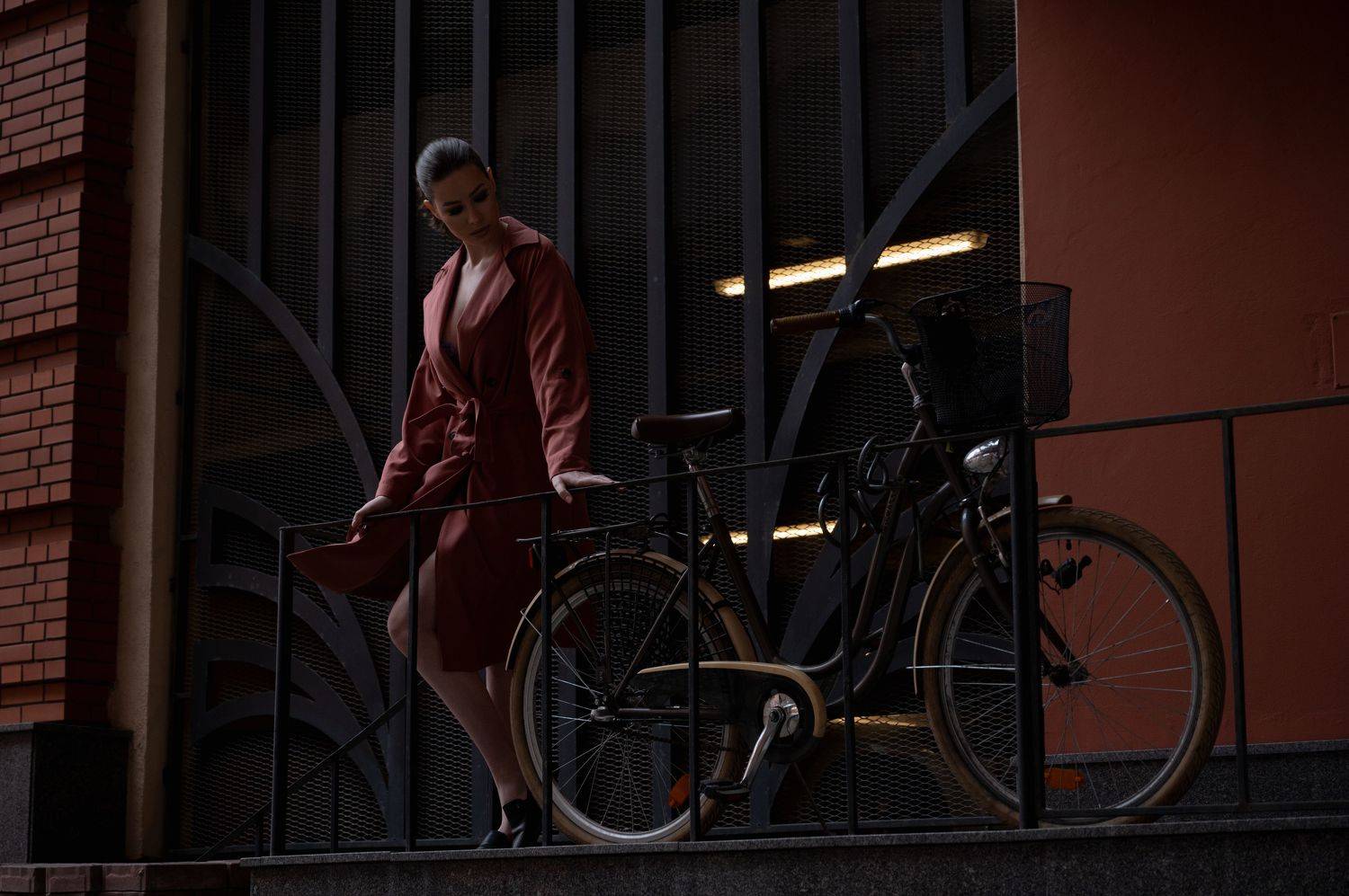 Portrait, women, girl, bike, city, Лео Шумов