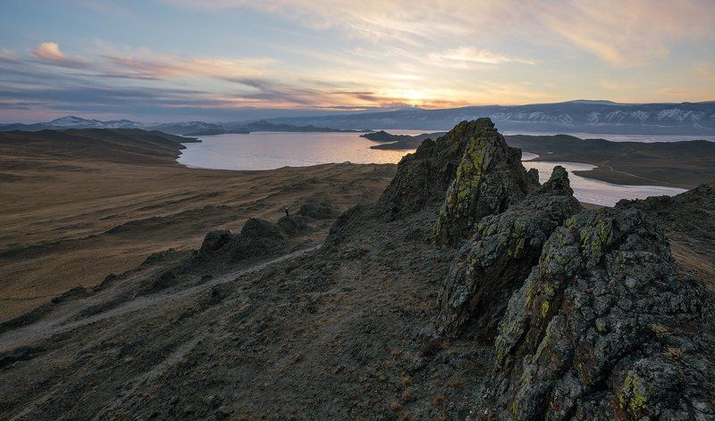 байкал, закат, зима, ольхон На спине Ольхонского Дракона... фото превью