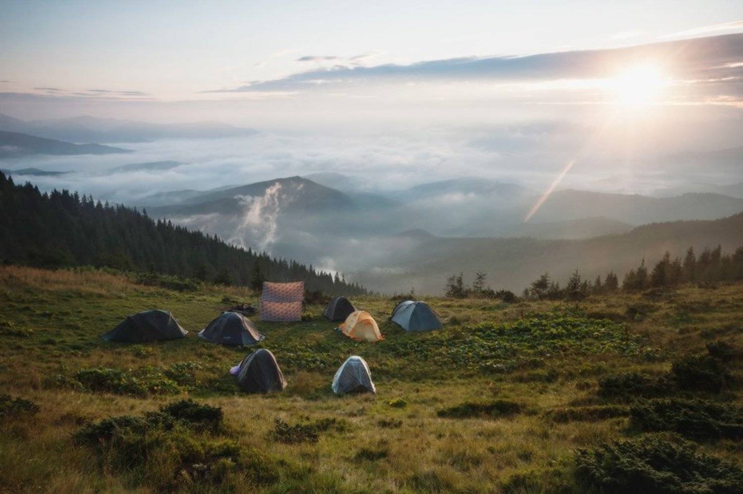 Горы, Карпаты, Пейзаж, Свет, Солнце, Украина, Утро, Piligrim