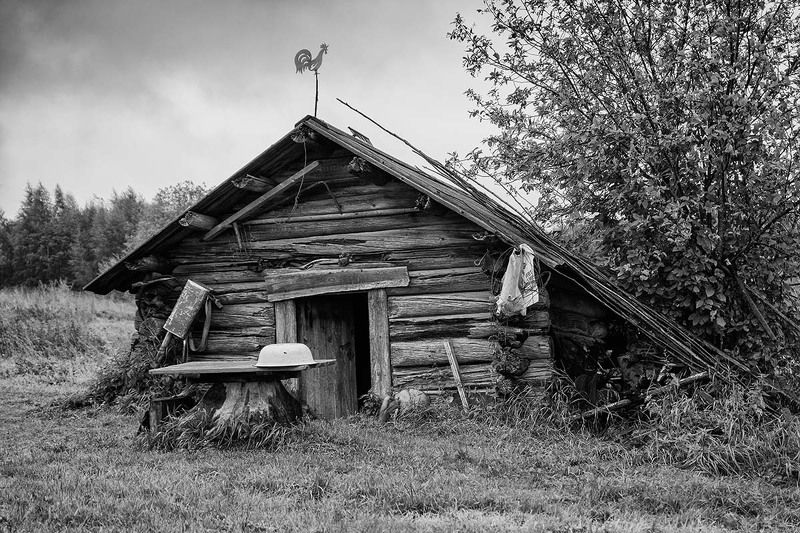 Деревня, Изба, Пейзаж Банька фото превью