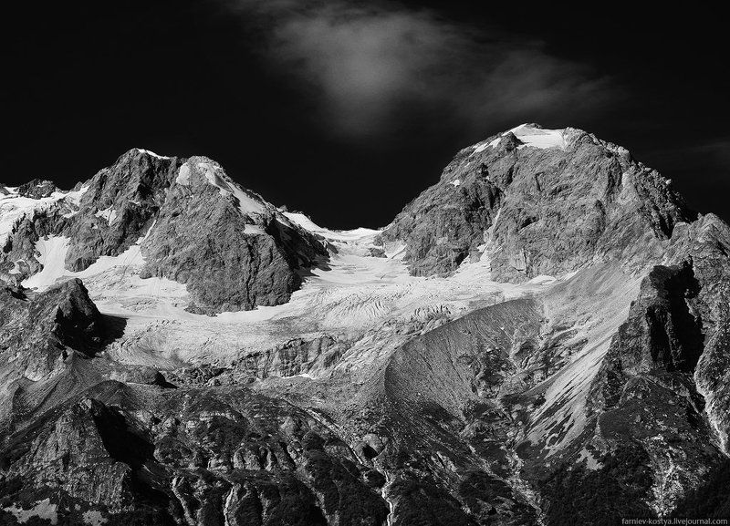 Northern osetia, Дигория, Пейзаж, Северная Осетия, Таймази, Три сестры, Чб \