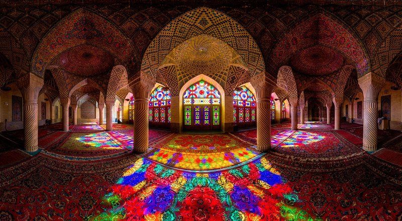 Architecture, Colorful, Iran, Light, Nature, Panorama, Persian, Stained  фото превью