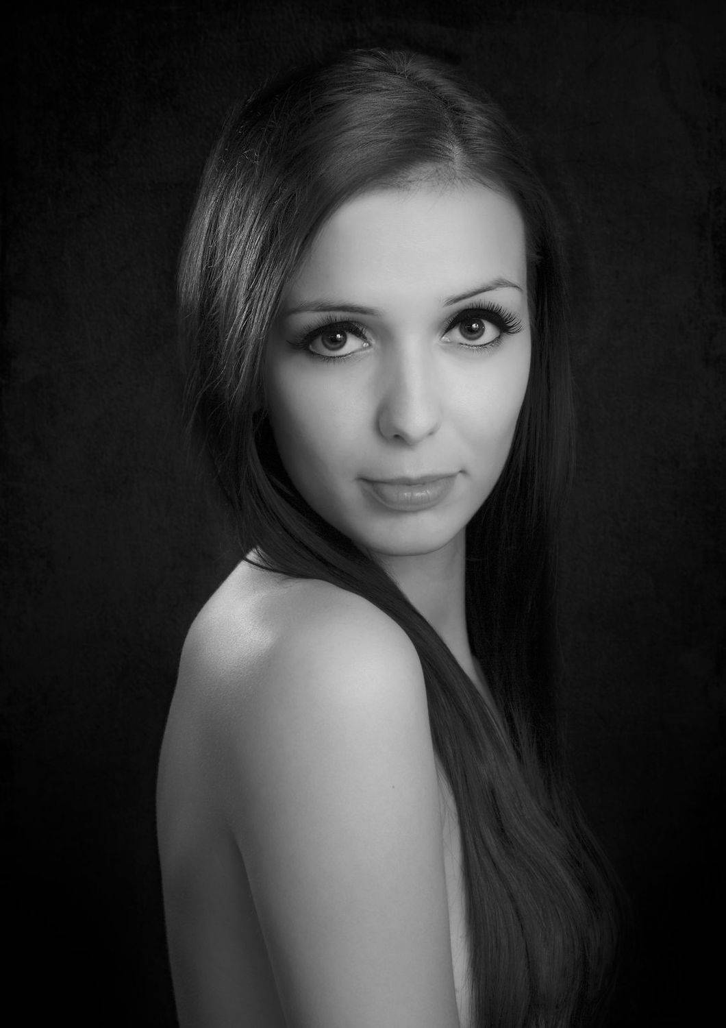 Andrea garaiova, Black and white, Fine art, Jozef kiss, Portrait, Jozef Kiss