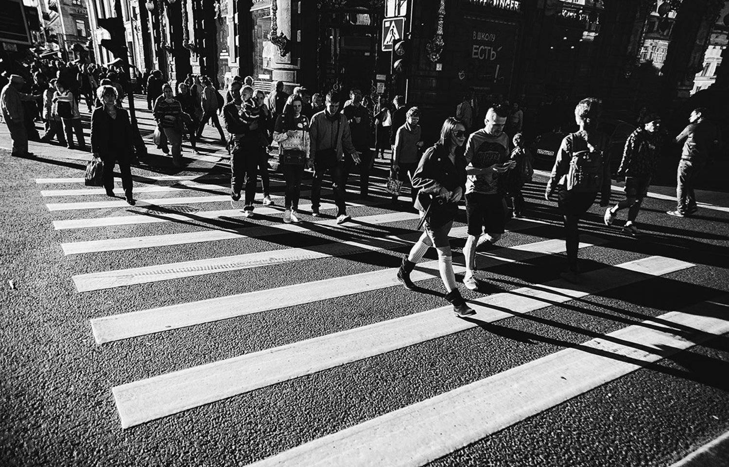 Black & white, Bw, City, People, Road, Saint-Petersburg, Город, Санкт-петербург, Фото, Ч/б, Чб, Черно-белое фото, Рустем Галямов
