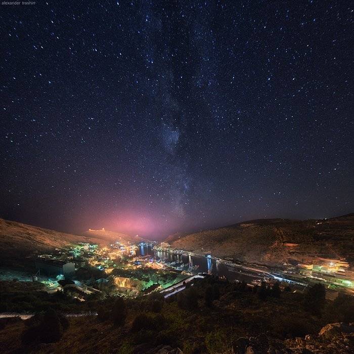 астрофотография, балаклава, крым, ночь, панорама, трашин, Александр Трашин