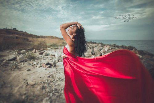Lady in red