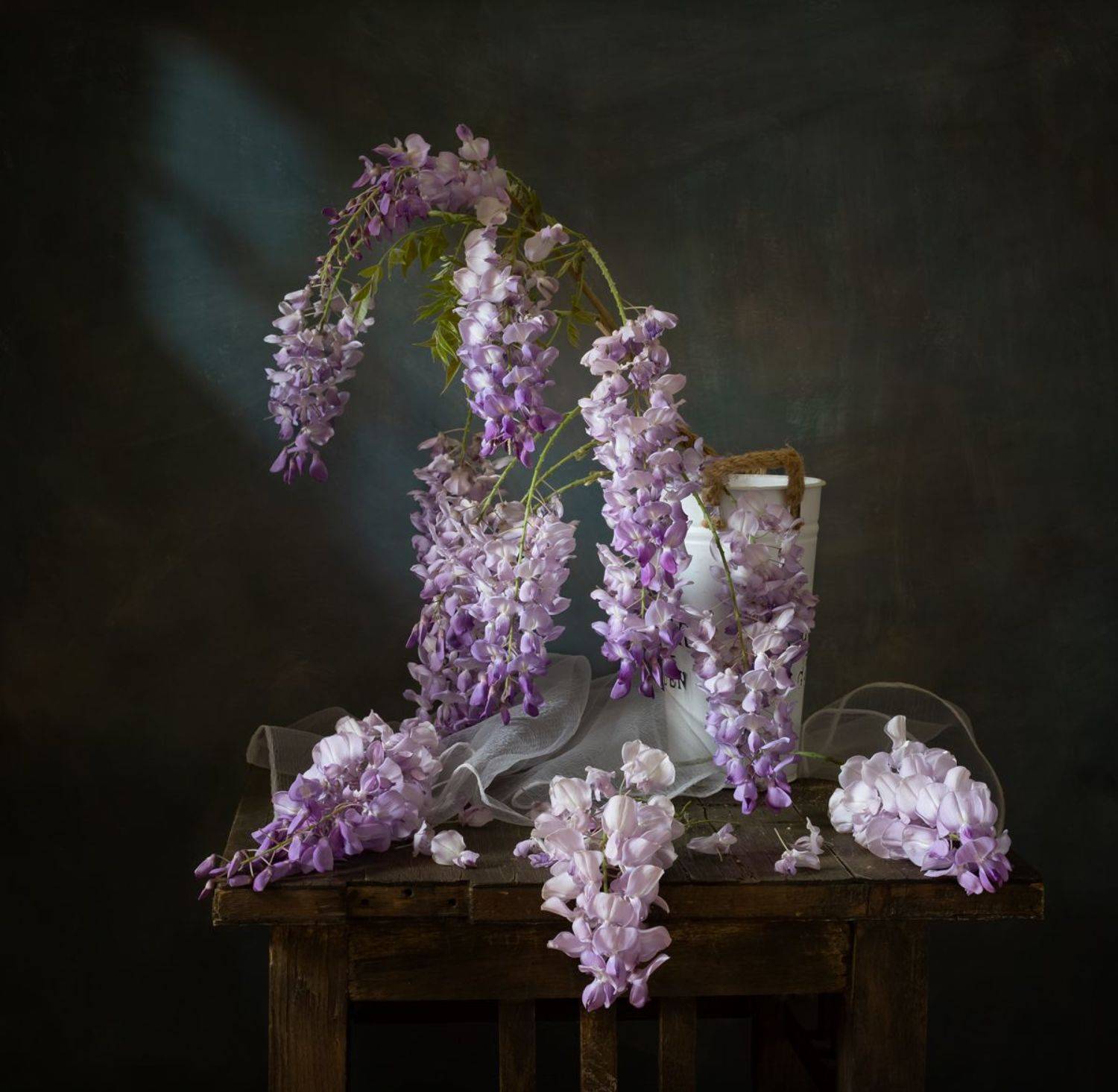 натюрморт, цветы, глициния, Оля