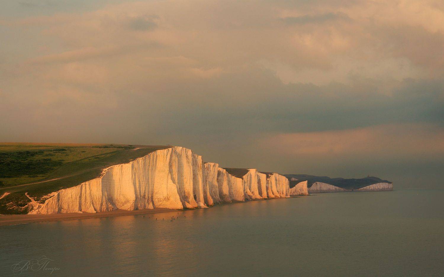 скалы море вечерний свет, Вера Петри