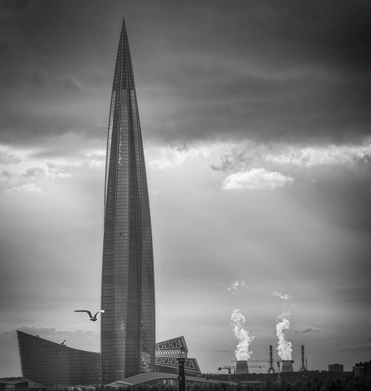 город, архитектура, чернобелое, стрит, дым, здания, Городские дали... фото превью