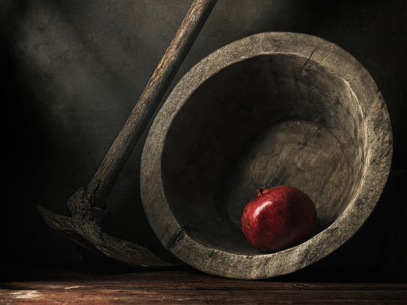 натюрморт,  деревенский, дерево, тарелка,  естественный свет, фрукты, Про тарелку фото превью