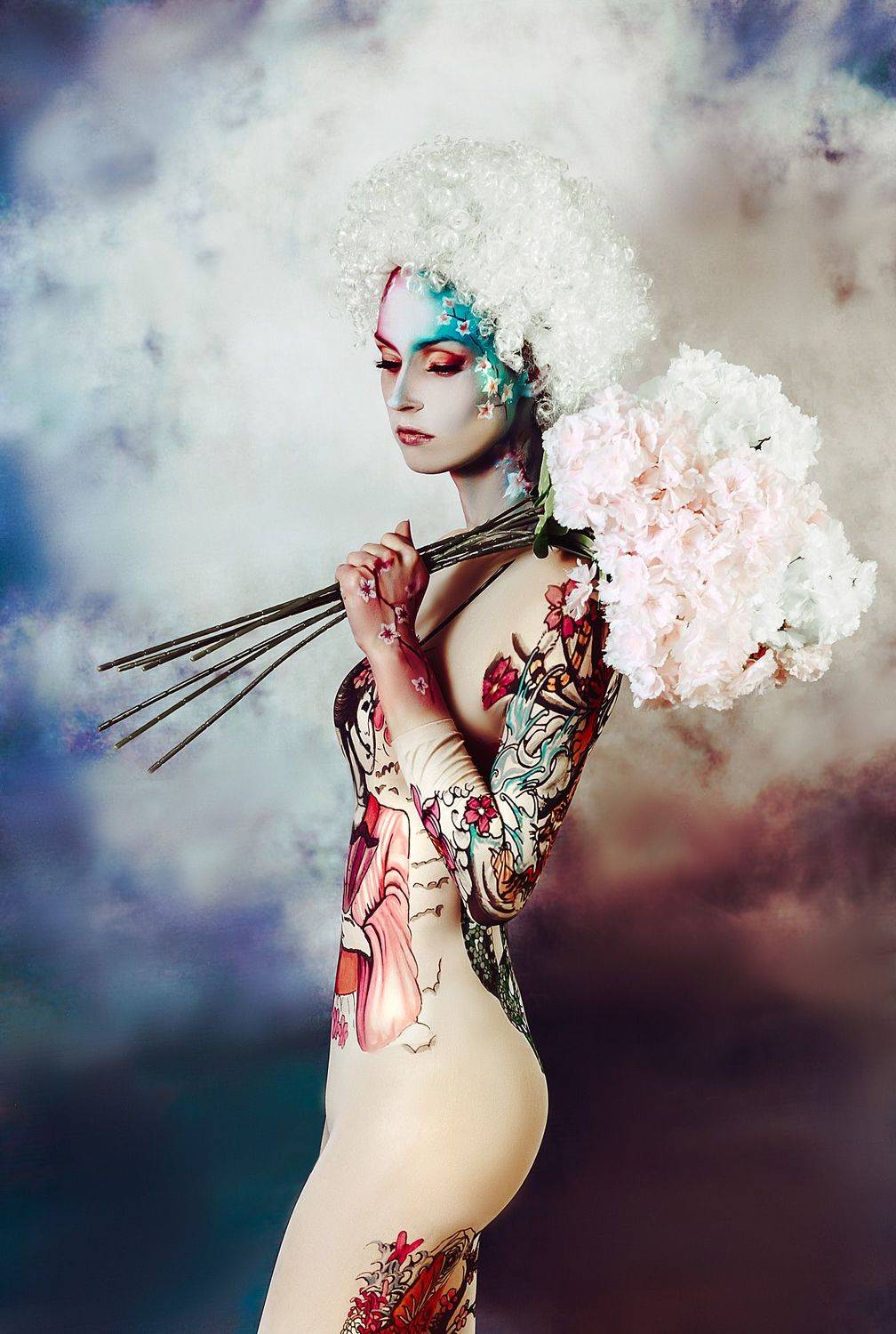 woman, portrait, conceptual, studio, bodyart, Руслан Болгов (Axe)