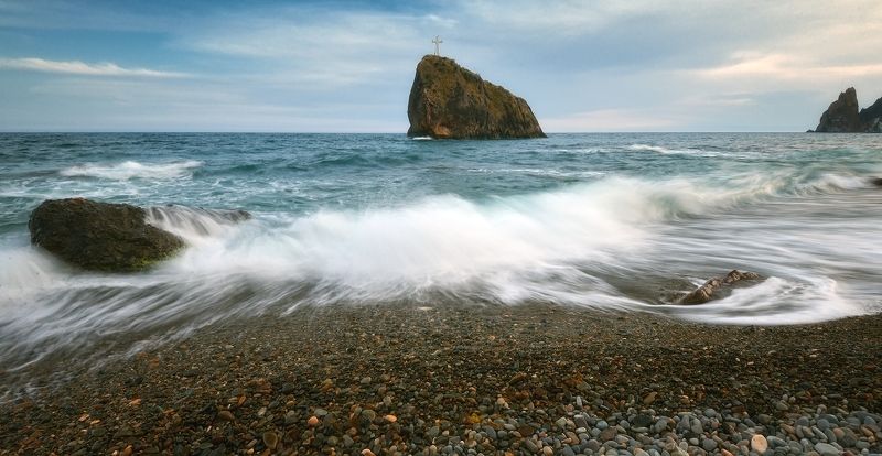 фиолент, крым, пейзаж, море Движение воды фото превью