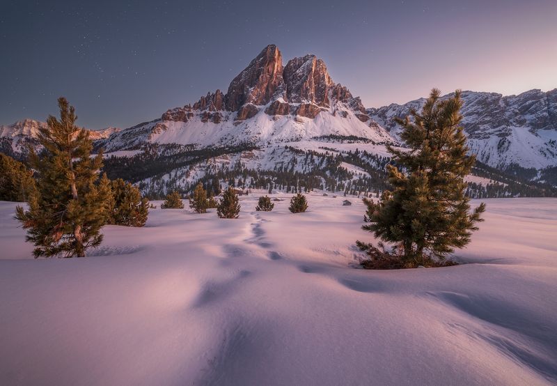 #Landscape #mountain #winter #bluehour #dolomites #italy Like a Clear Mind  фото превью
