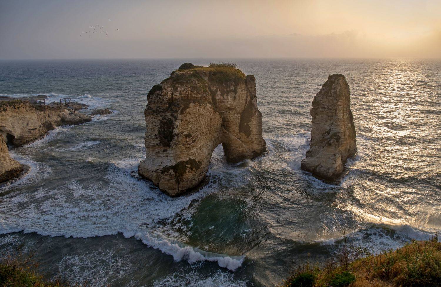 вечер, нд, голубиные скалы, ливан, бейрут, evening, pigeon rocks, lebanon, beirut, ближний восток нд, ближний восток,  азия, Демкина Надежда