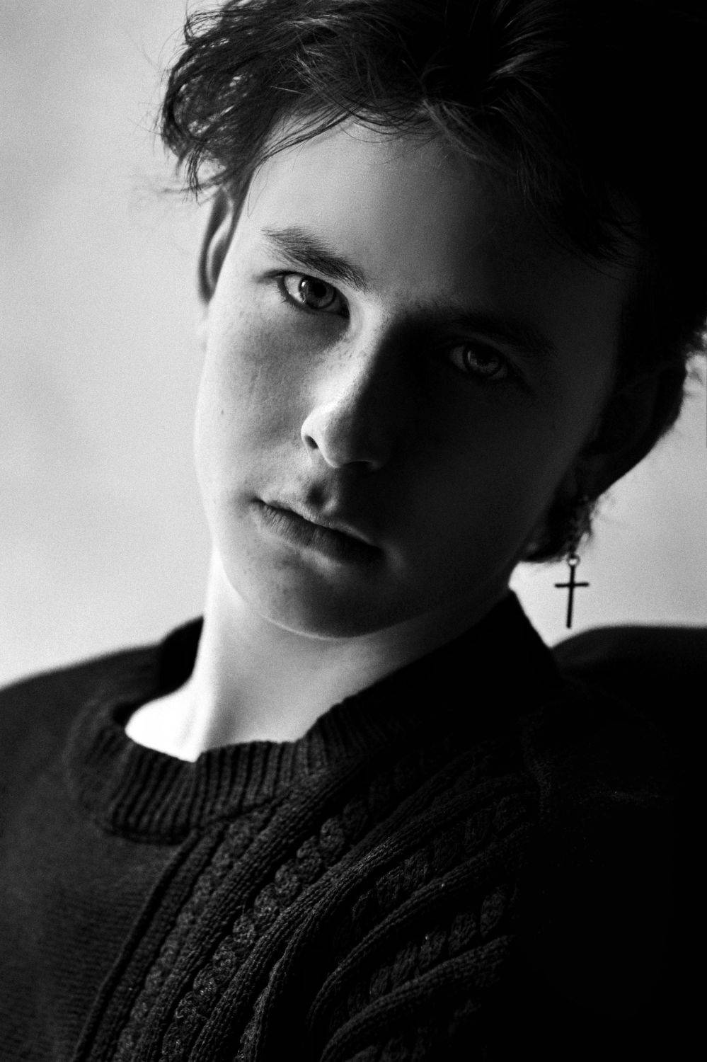 портрет, чб, подросток, Вострецов Иван