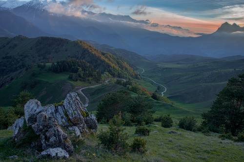 Закат в горах