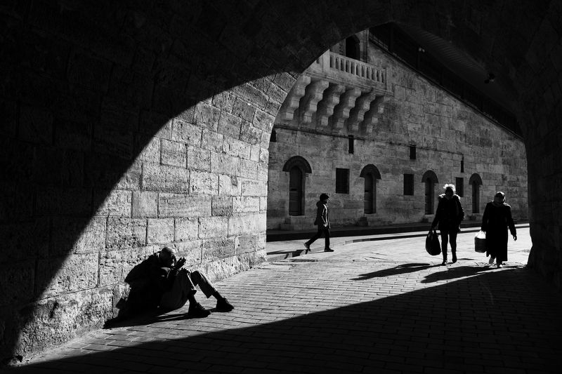 underpass, blackandwhite,  silhouette Underpass фото превью