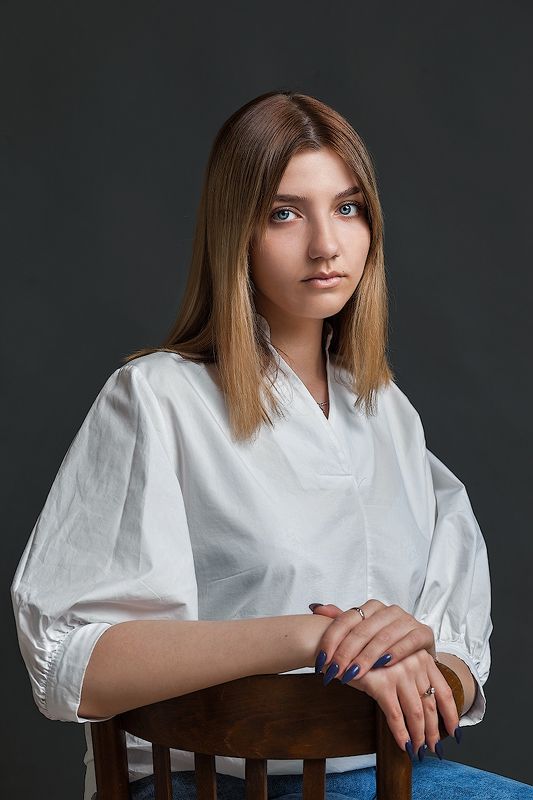 портрет, студия, красота, девушка, Карина фото превью