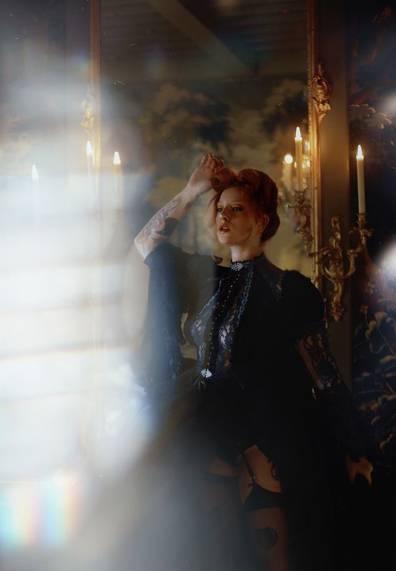 арт, фотография, женщина, девушка, замок *** фото превью