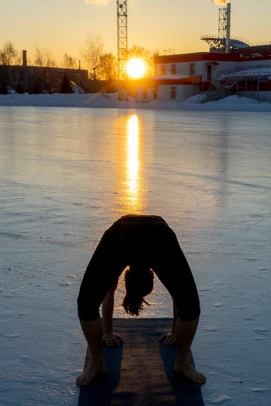 #photoart, #yoga, #ice Yoga on the ice фото превью