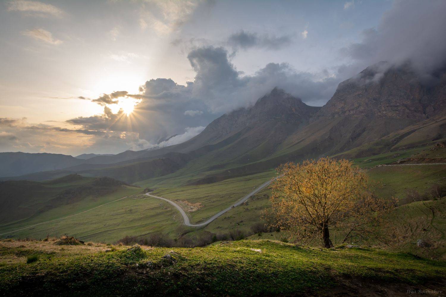 ингушетия, пейзаж, горы, закат, горныйпейзаж, кавказ, северныйкавказ, Илья Большаков