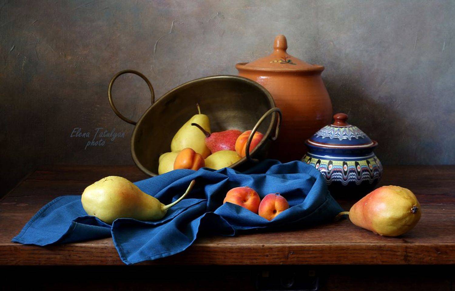 фрукты, груши, абрикосы, Елена Татульян
