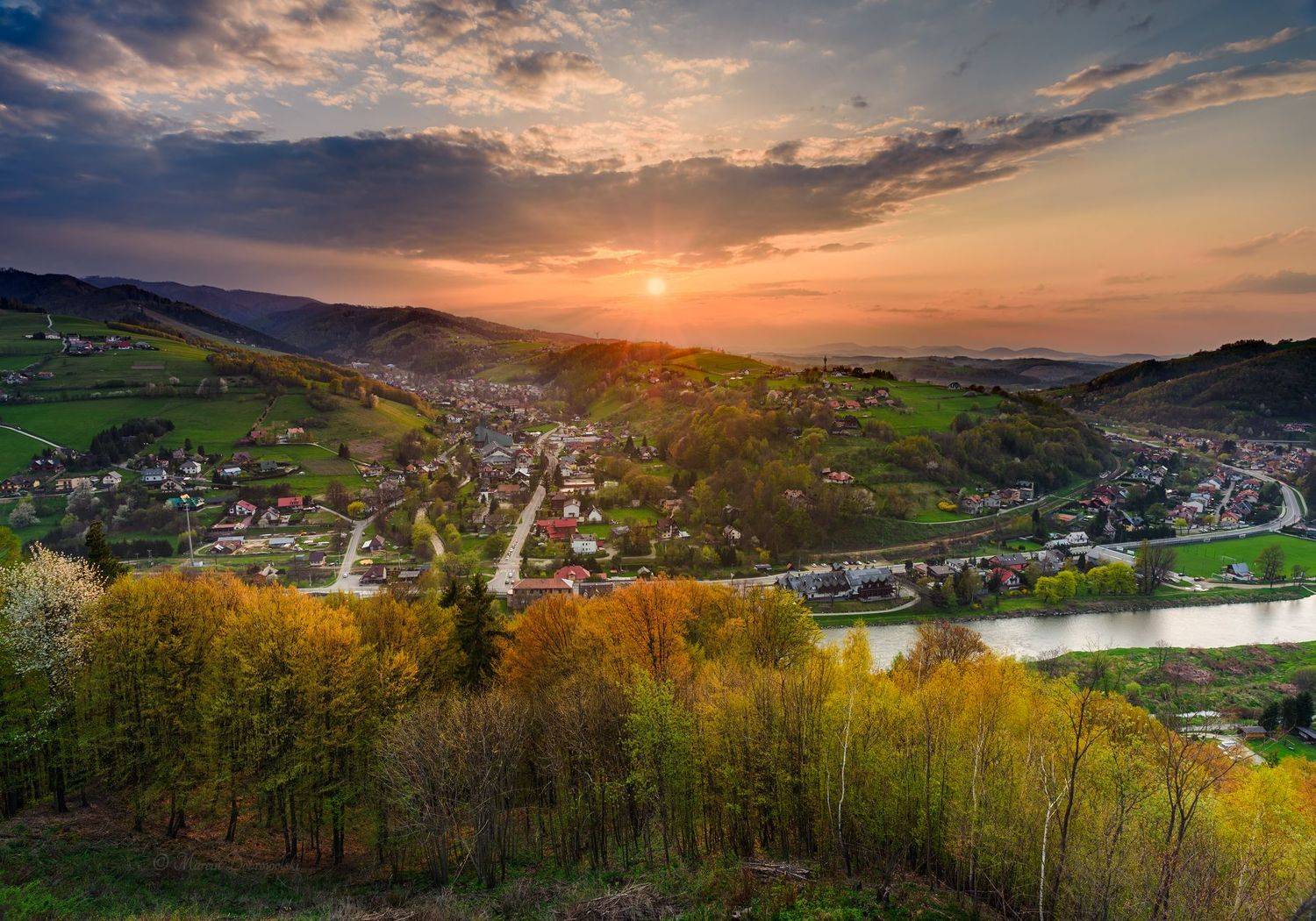 beskid sądecki, rytro, sucha struga, tullusion, mountains, beskids, castle, poprad valley, sunset, sun, photography, landscape,  Marcin Dobrowolski
