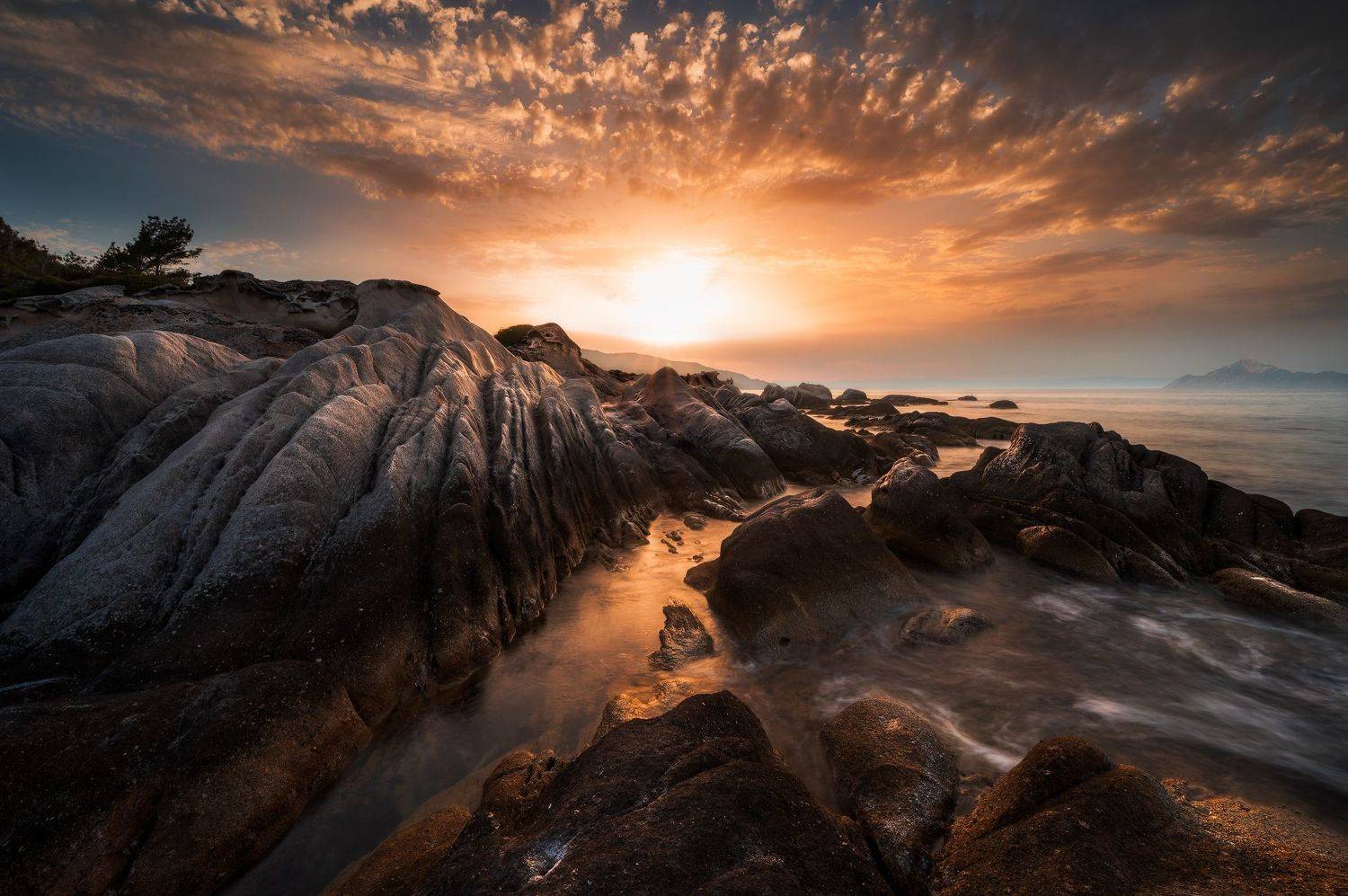 Landscape seascape sunset colors Greece longexpo, Stefano Balma