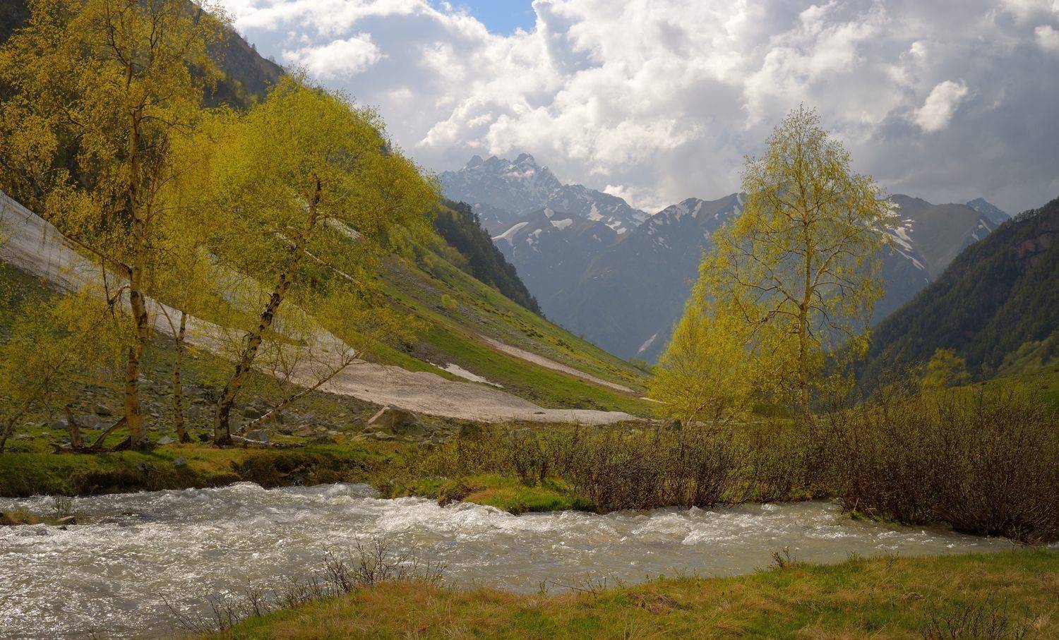 горы весна река, Александр Жарников