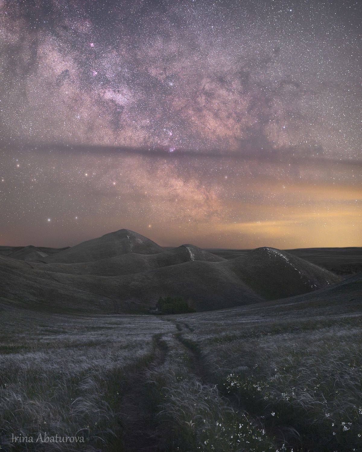 млечный путь, небо, звезды, ночь, долгие горы, урал, южный урал, карамурунтау, Ирина Абатурова