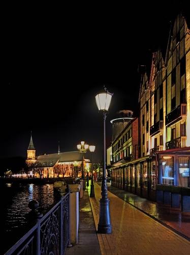 Ночь в Рыбной деревне. Калининград.