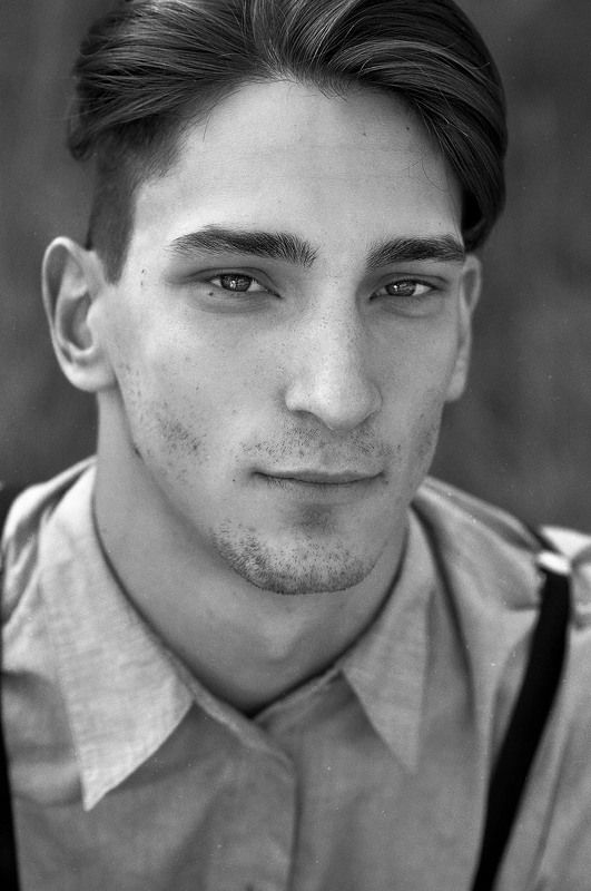 Мужской портрет, Портрет, Ч/б, Черно-белое фото  фото превью