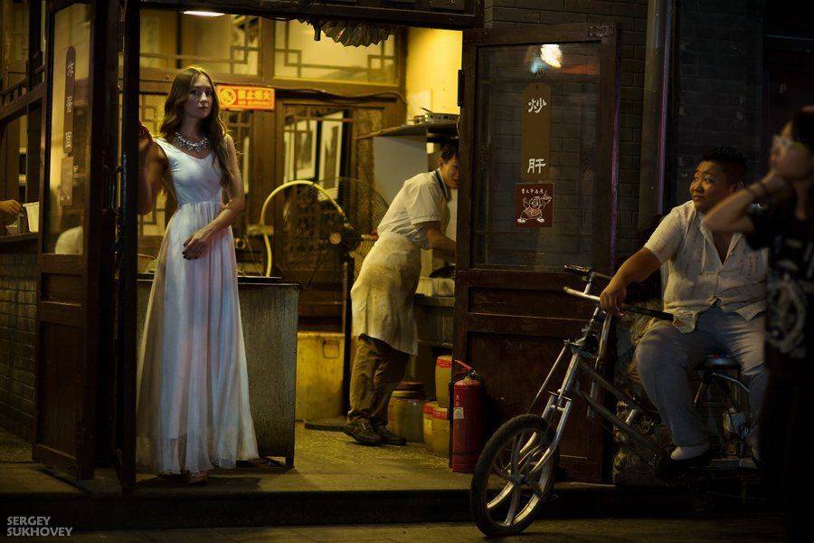 Азиаты, Азия, Девушка, Европейка, Китай, Китайцы, Пекин, Сергей Суховей