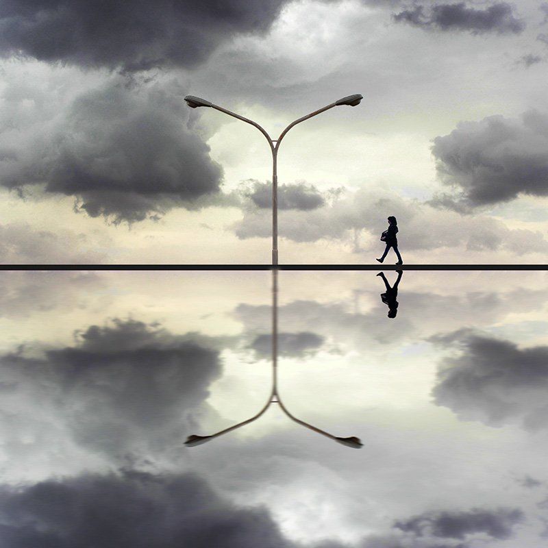 concept, fine art, manipulation, creative, conceptual, edit, sky, human, milad safabakhsh Why do you wake yo so soon? фото превью