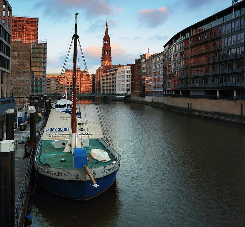 германия, гамбург, каналы городские каналы фото превью