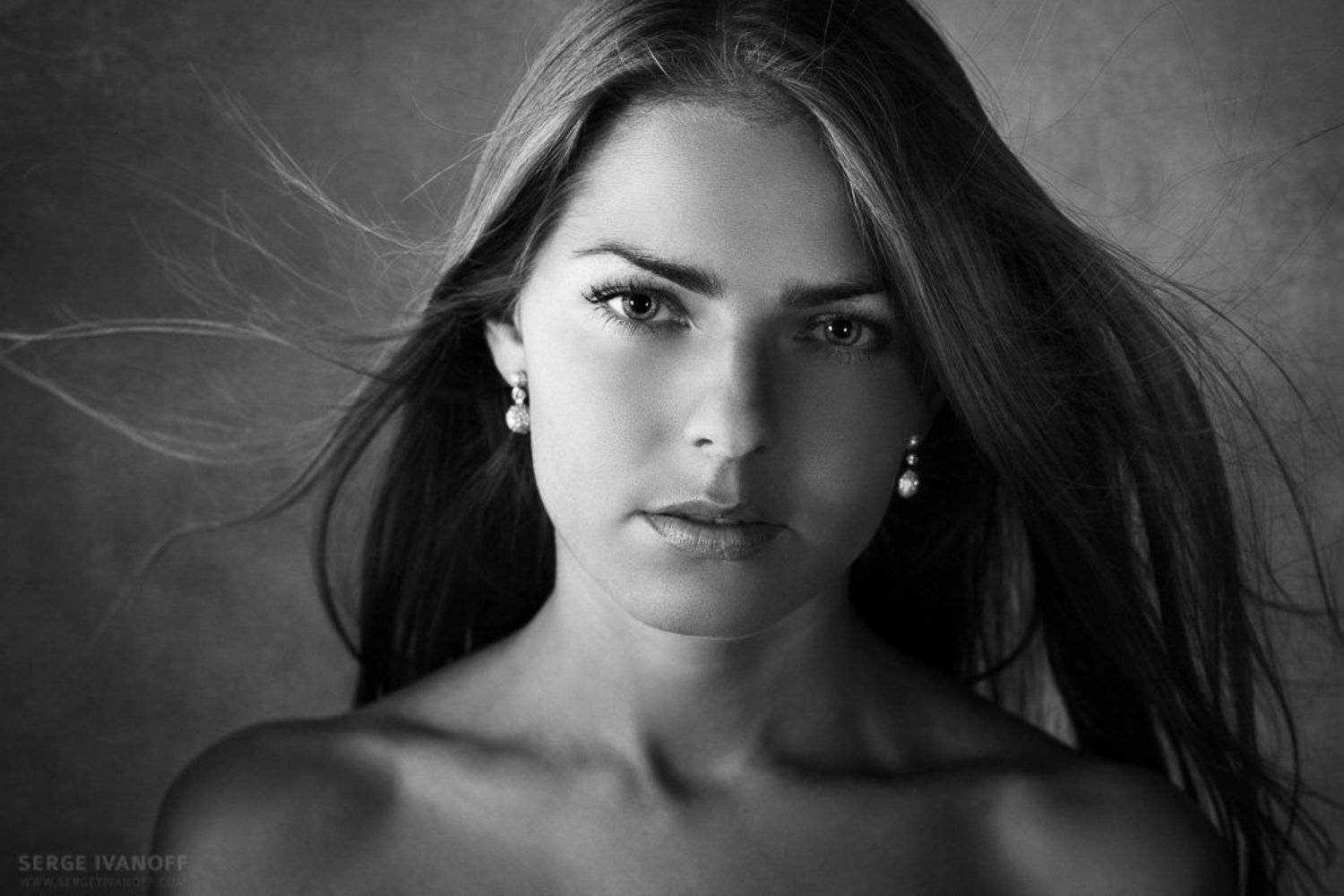 Black and white, Cute girl, SERGE IVANOFF, Sergeyivanoff.com, Сергей Иванов