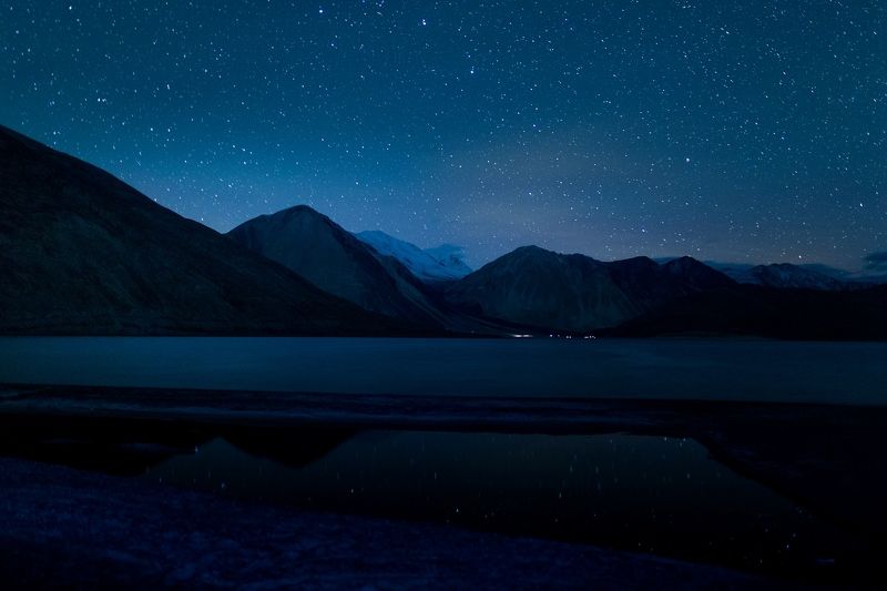 Высокогорное озеро Пангонг-Тсо. Тибет. Индия фото превью