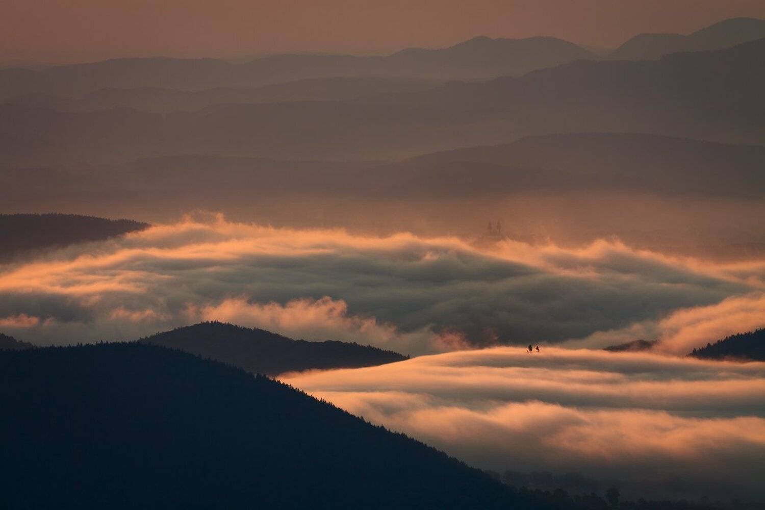 Canon, Landscapes, Mist, Mountains, Poland, Iza,Darek