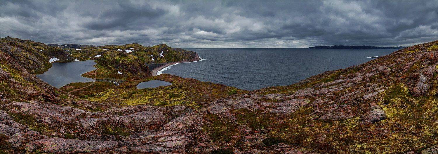 баренцево море, берег, кольский п-ов, лето, море, непогода, панорама, пейзаж, природа, путешествие, север, териберка, туризм, Альберт Беляев