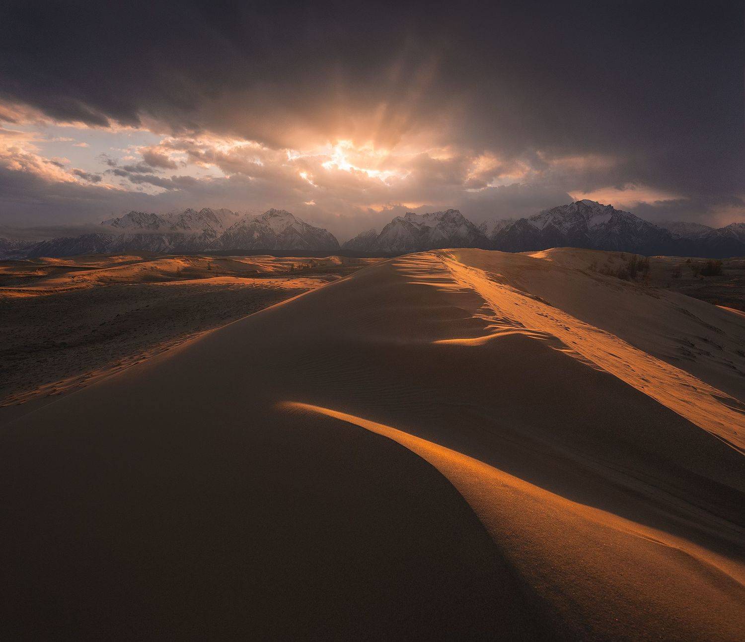 забайкалье, чара, пустыня, чарская пустыня, бархан, дюна, закат, Александр Дударев