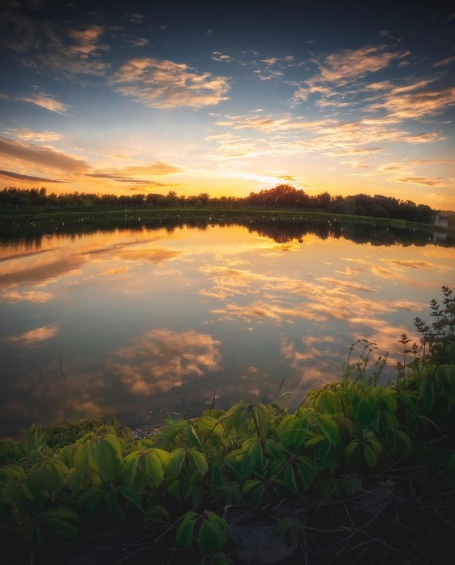 Закат на Гребном канале фото превью