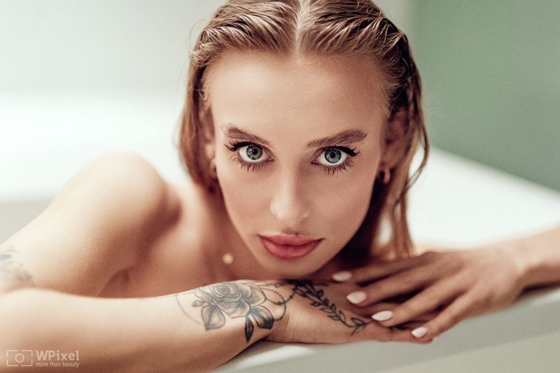 portrait, women, blonde, eyes women by wpixel (More Than Beauty) фото превью