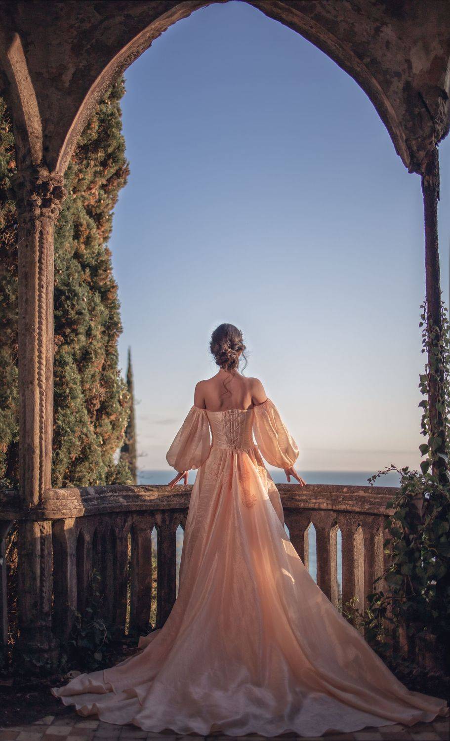 девушка принцесса романтика море замок балкон история, Ирина Мухина