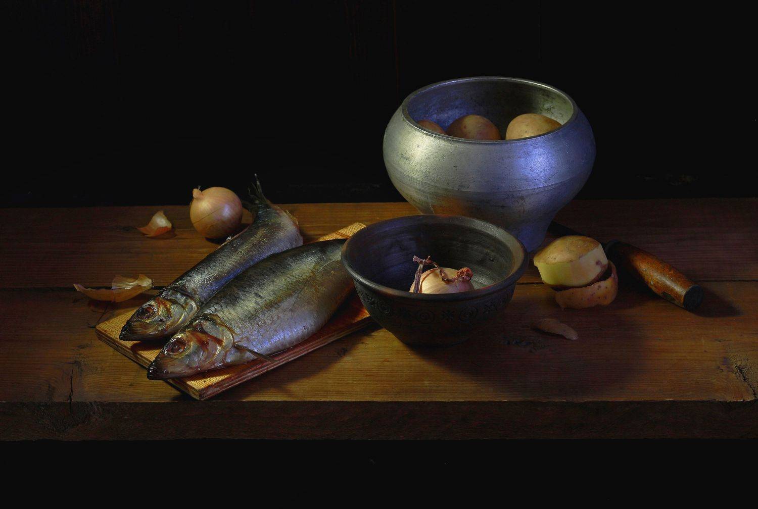 натюрморт, фотонатюрморт, лето, еда, селёдка, картошка, лук,  наталья казанцева,stillifefoto, still life, фотохудожник,, Наталья Казанцева