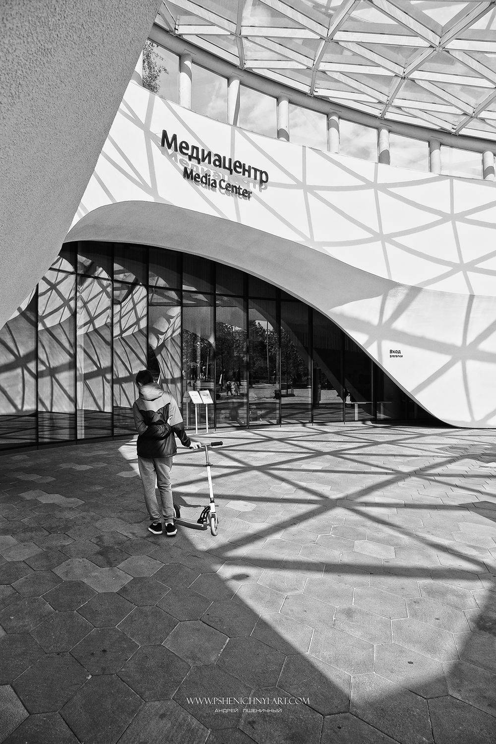 архитектура, современная архитектура, свет, отражение, тень, рисунок, Андрей Пшеничный