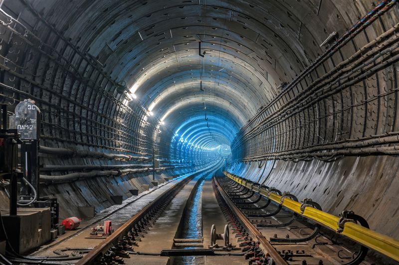 метро, тоннель  Тоннель метро фото превью