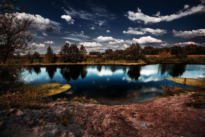 цна, тамбов, тамбовская область, черноземье, река, облака Цна. Тамбовская область. фото превью