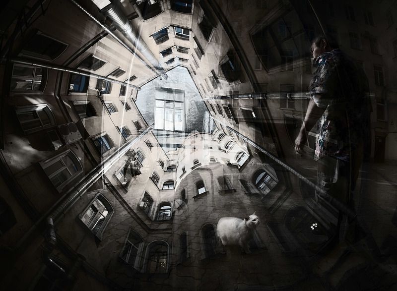 санкт-петербург, мультиэкспозиция Окно фото превью