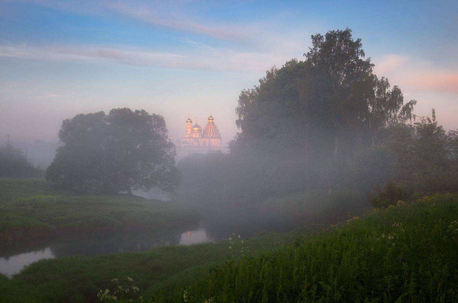 истра, храм, туман, подмосковье, Александр Стрельчук