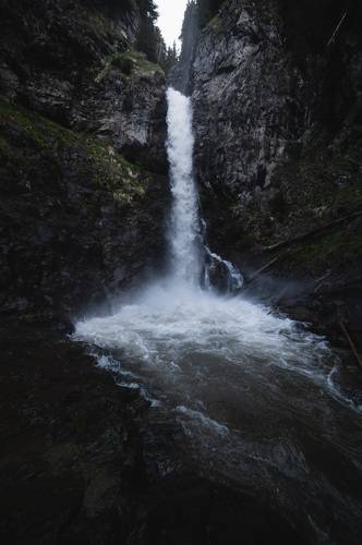 Twilight waterfall.